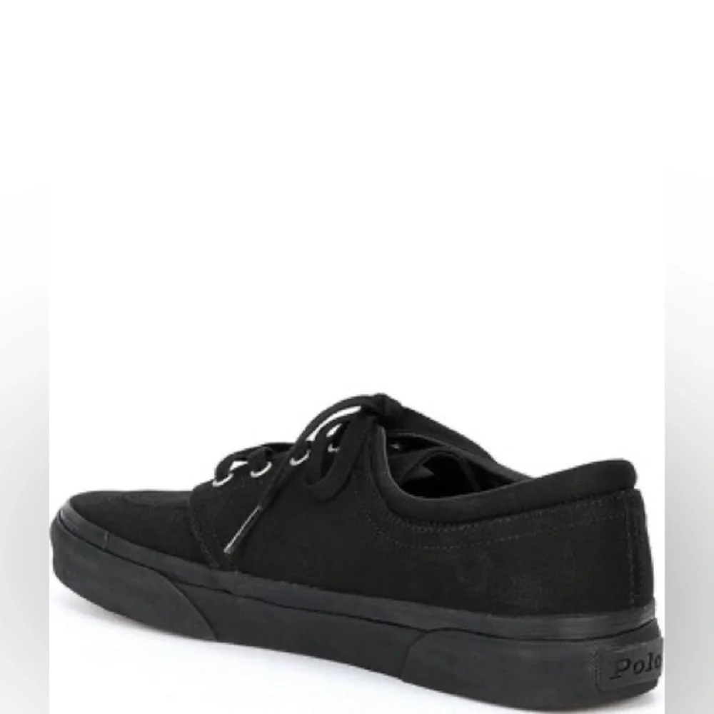 Polo Ralph Lauren Men's Faxon X Black Canvas Lace Up Sneakers Shoes Size: 11